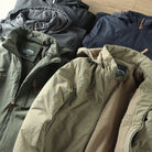 Winter jacket in all five colours, showing the fleece lining