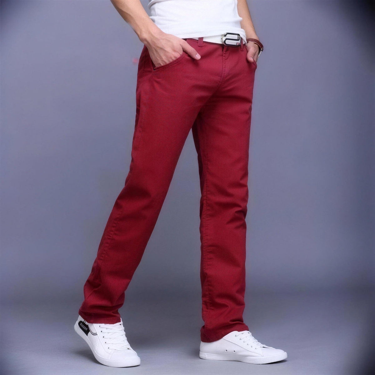 Men's Stretch Chinos | Cotton | Straight Leg