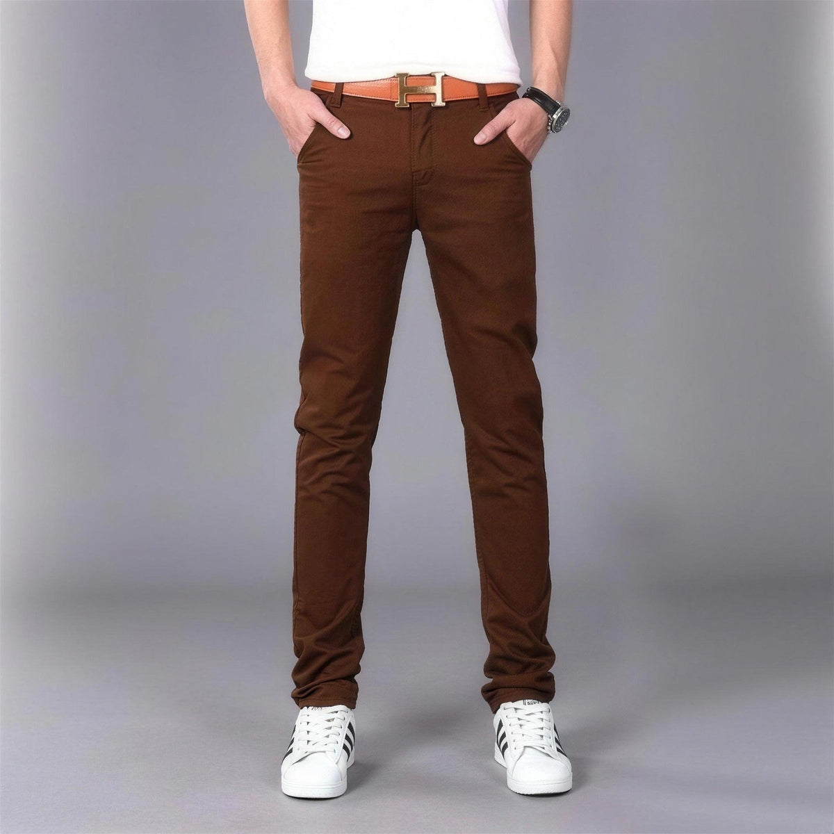 Men's Stretch Chinos | Cotton | Straight Leg