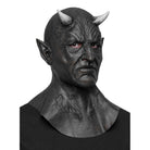 Black demon mask with horns and pointed ears, worn by person | Chaps London