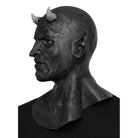 Black demon mask with horns and pointed ears, side profile view | Chaps London