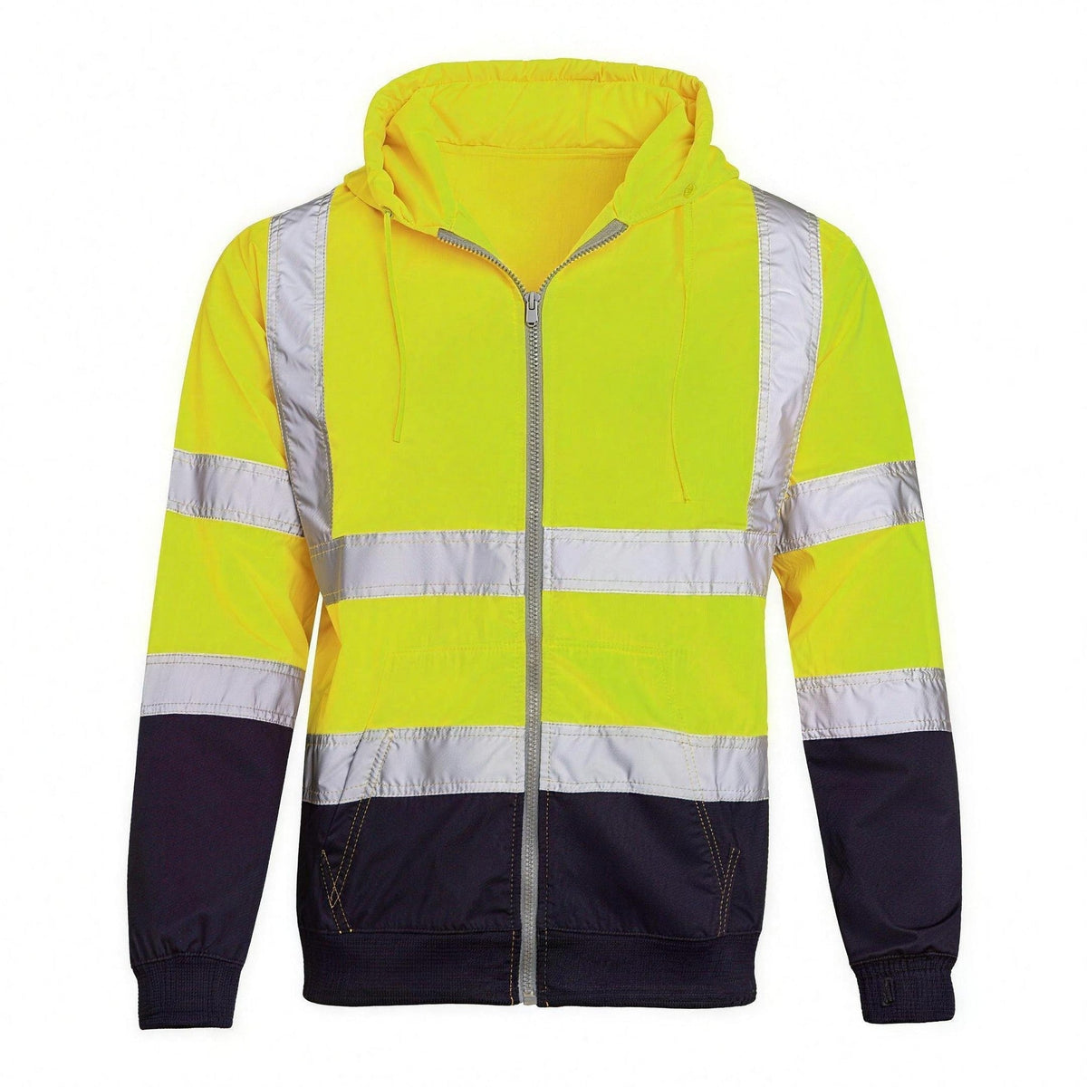 Men's Zip-Up Hoodie | Reflective Stripes | Hooded