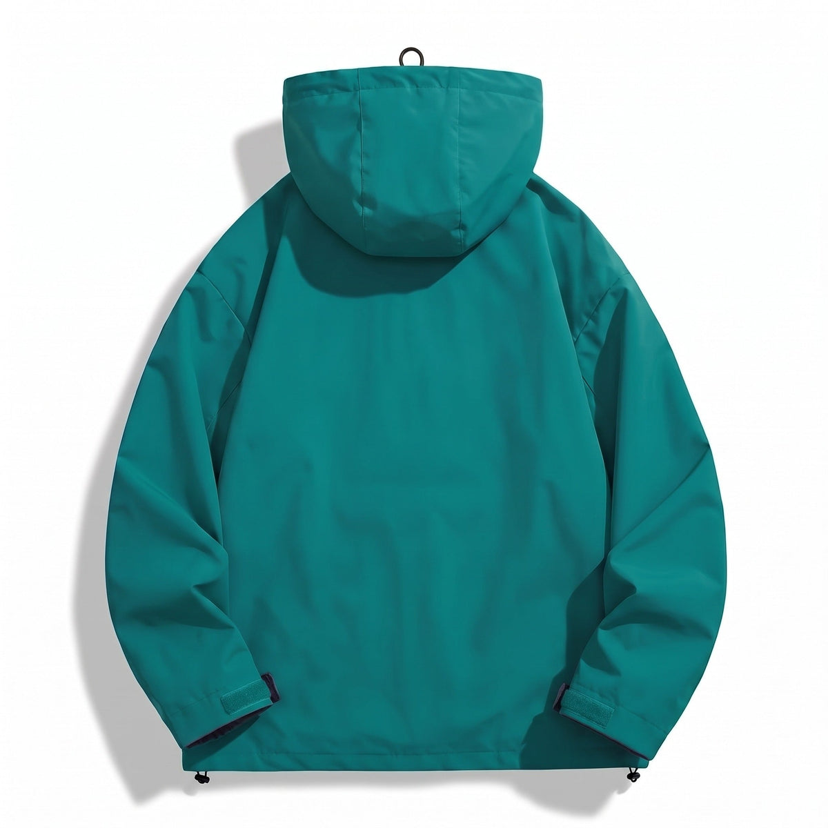Men's Sporty Rain Jacket | Adjustable Hood | Zip Pockets | Hip Length
