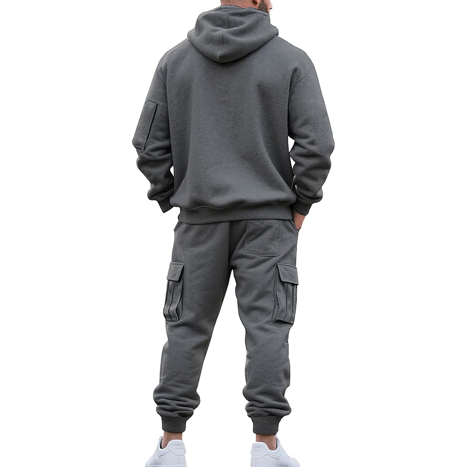 Men's Cargo Tracksuit | Hoodie with Zip Pockets | 6 Colours