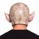Beige textured mask with pointed ears worn by person, back view | Chaps London
