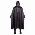 Man wearing black high-collar cape costume, rear view, with gloves and boots | Chaps London