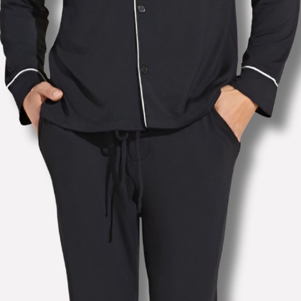 Men's Jersey Pyjamas | Contrast Piping | 2 Colours
