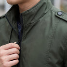 Men's Stand Collar Jacket | Lightweight | Water Repellent | Epaulettes