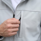 Men's Softshell Rain Jacket | Hooded | Water Repellent | Zip Pockets