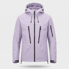Lavender hooded rain jacket with zip pockets, shown on invisible mannequin form | Chaps London