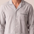 Men's Cotton Twill Pyjamas | Light Grey