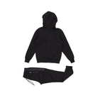 Black hooded tracksuit with joggers, shown flat, back view displayed | Chaps London