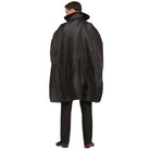 Man wearing black cape with red collar, viewed from behind | Chaps London