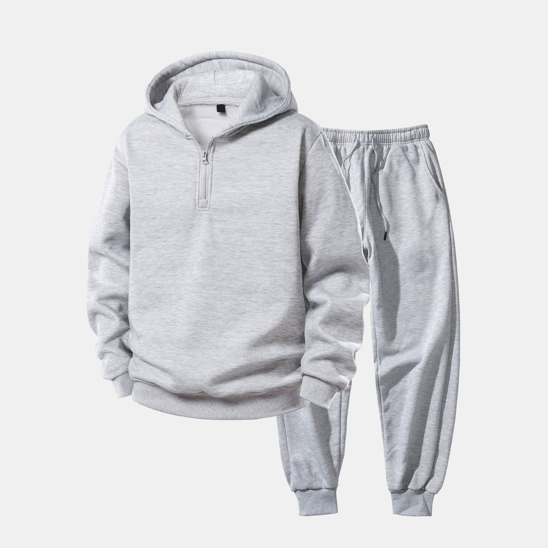 Men's Quarter Zip Hoodie Tracksuit | Cuffed Joggers | 2 Colours