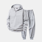 Men's Quarter Zip Hoodie Tracksuit | Cuffed Joggers | 2 Colours