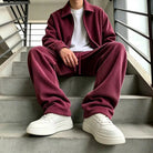 Men's Corduroy Lounge Set | Zip Jacket | Wide Trousers