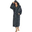 Men's Hooded Fleece Dressing Gown | Two Tone | 10 Colours