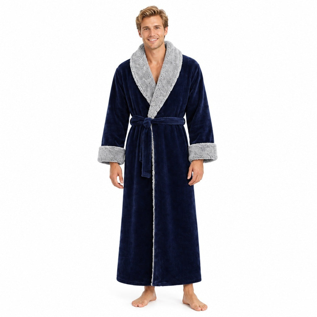 Men's Coral Fleece Dressing Gown | Shawl Collar | 3 Colours