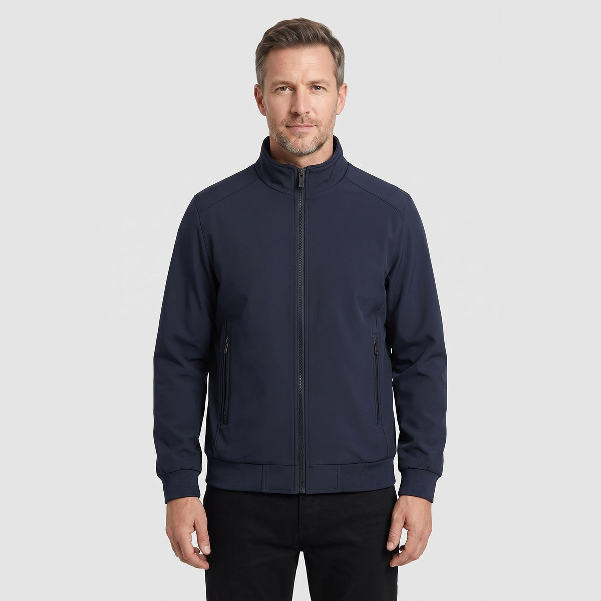 Men's Lightweight Waterproof Jacket | Stand Collar | Full Zip