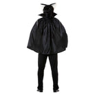 Person wearing black high-collar cape costume, rear view, standing | Chaps London