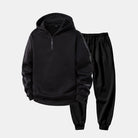 Men's Quarter Zip Hoodie Tracksuit | Cuffed Joggers | 2 Colours