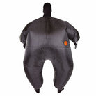 Gray inflatable costume with fan, rear view, worn by person | Chaps London