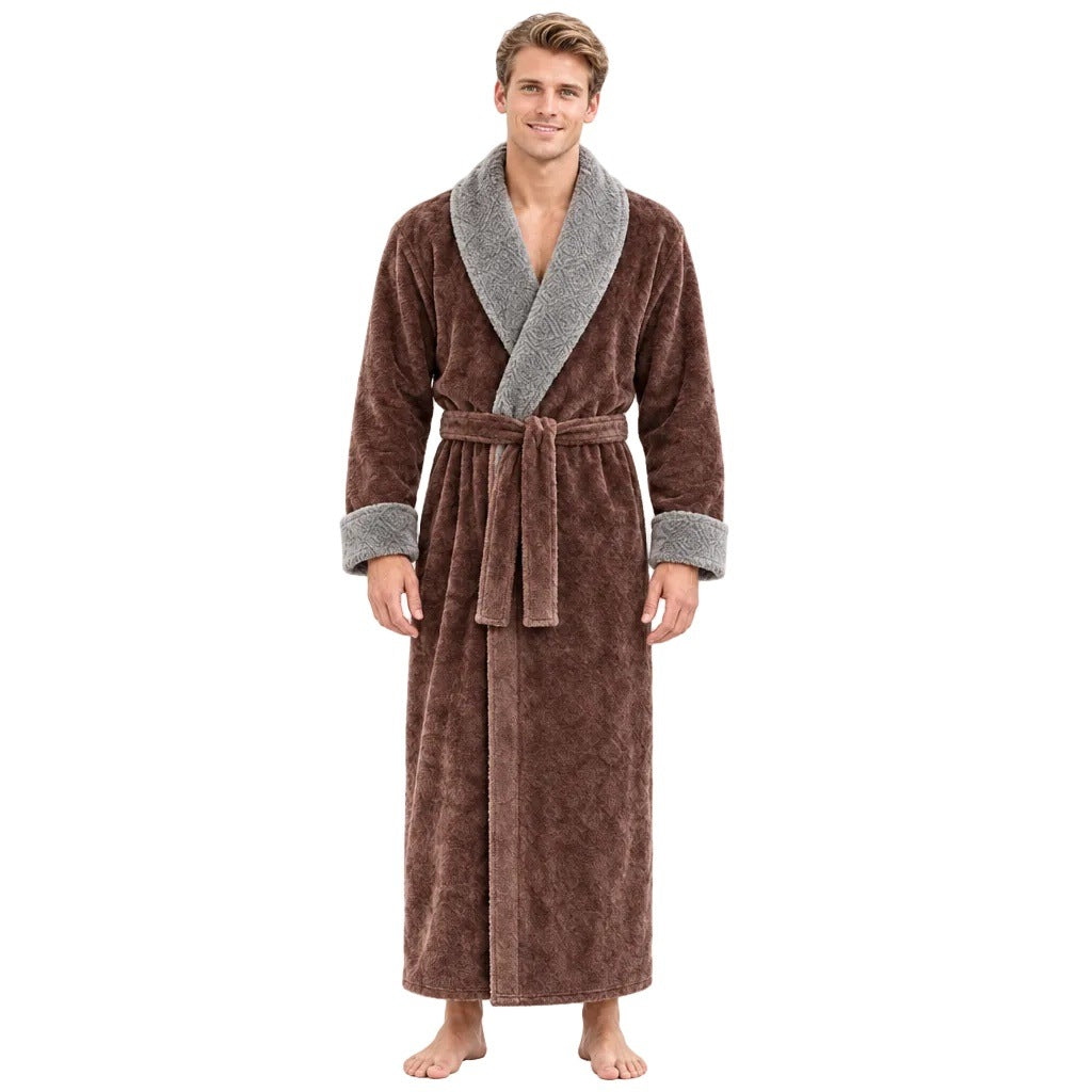 Men's Coral Fleece Dressing Gown | Shawl Collar | 3 Colours