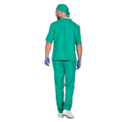 Man wearing green surgical scrubs and cap, viewed from behind | Chaps London