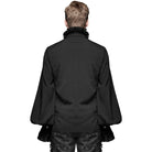 Black gothic shirt with voluminous sleeves worn by man, back view | Chaps London