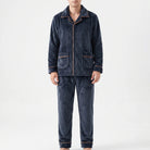 Men's Fleece Pyjamas with Collar | Button Front | 7 Styles