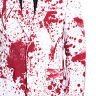 White blazer with red blood splatter pattern, close-up worn by person | Chaps London
