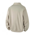 Beige textured jersey cardigan jacket, back view, shown on mannequin | Chaps London