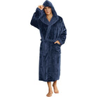 Men's Hooded Fleece Dressing Gown | Two Tone | 10 Colours