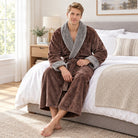 Men's Coral Fleece Dressing Gown | Shawl Collar | 3 Colours