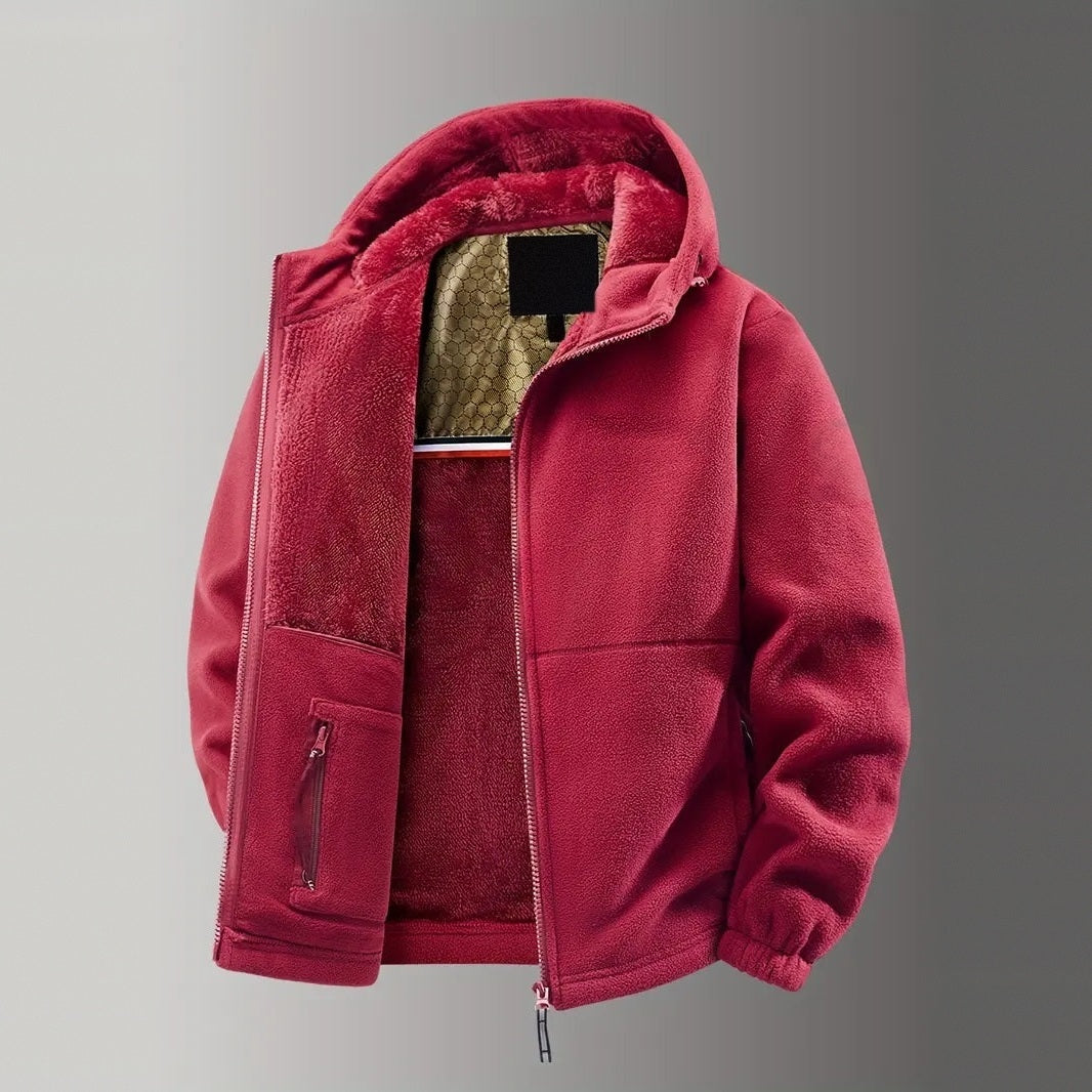 Men's Hooded Fleece Jacket | Teddy Lining | Full Zip | 5 Colours