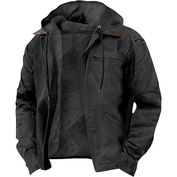 Men's Lined Hooded Jacket | Teddy Lining | Full Zip | 6 Colours