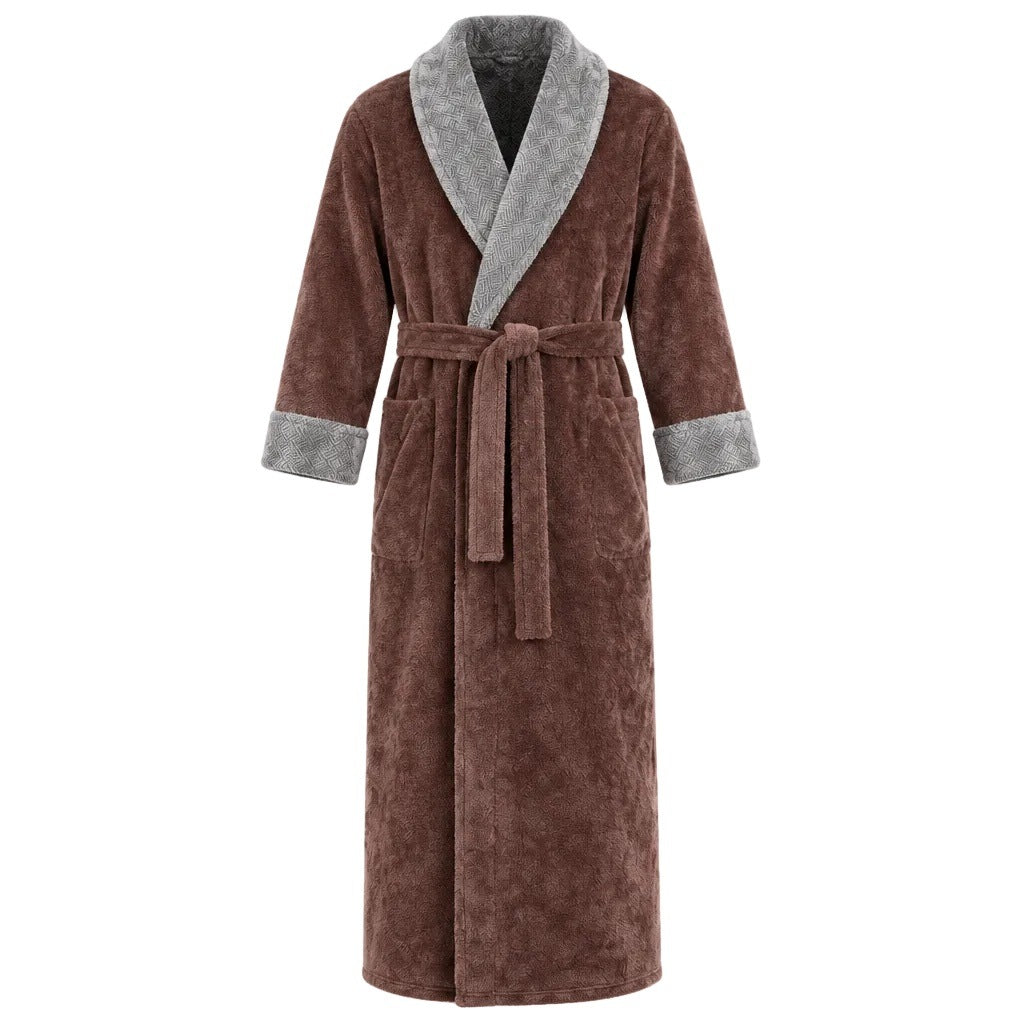 Men's Coral Fleece Dressing Gown | Shawl Collar | 3 Colours