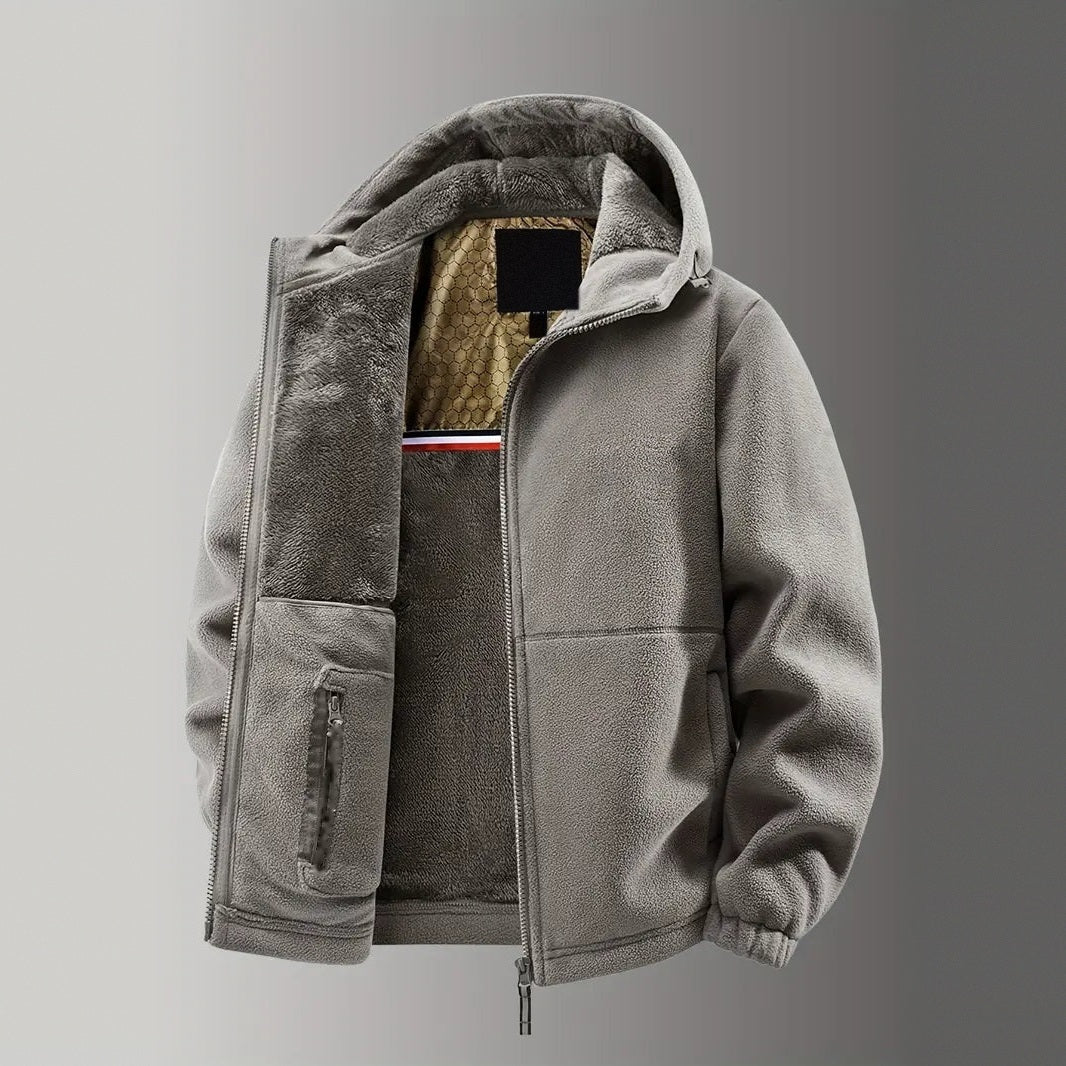 Men's Hooded Fleece Jacket | Teddy Lining | Full Zip | 5 Colours