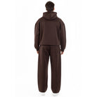 Men's Cropped Hoodie Set | Baggy Trousers | Brown