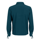 Dark teal long-sleeve shirt, back view, flat lay on white background | Chaps London