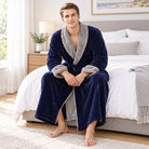 Men's Coral Fleece Dressing Gown | Shawl Collar | 3 Colours