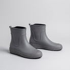 Pair of grey ankle wellies shown on display, no model | Chaps London
