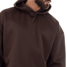 Men's Cropped Hoodie Set | Baggy Trousers | Brown