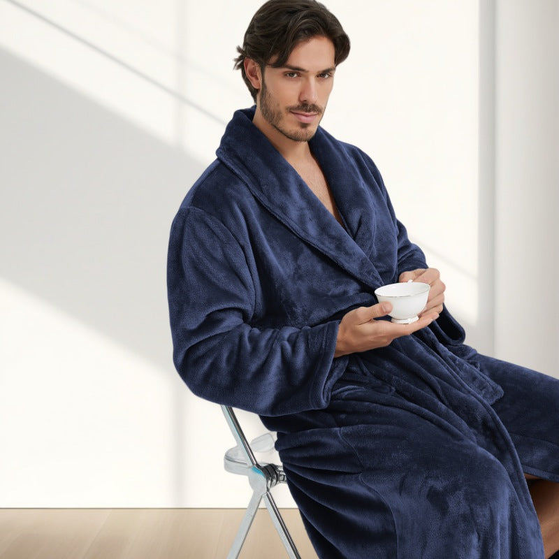 Men's Plush Fleece Dressing Gown | 7 Colours