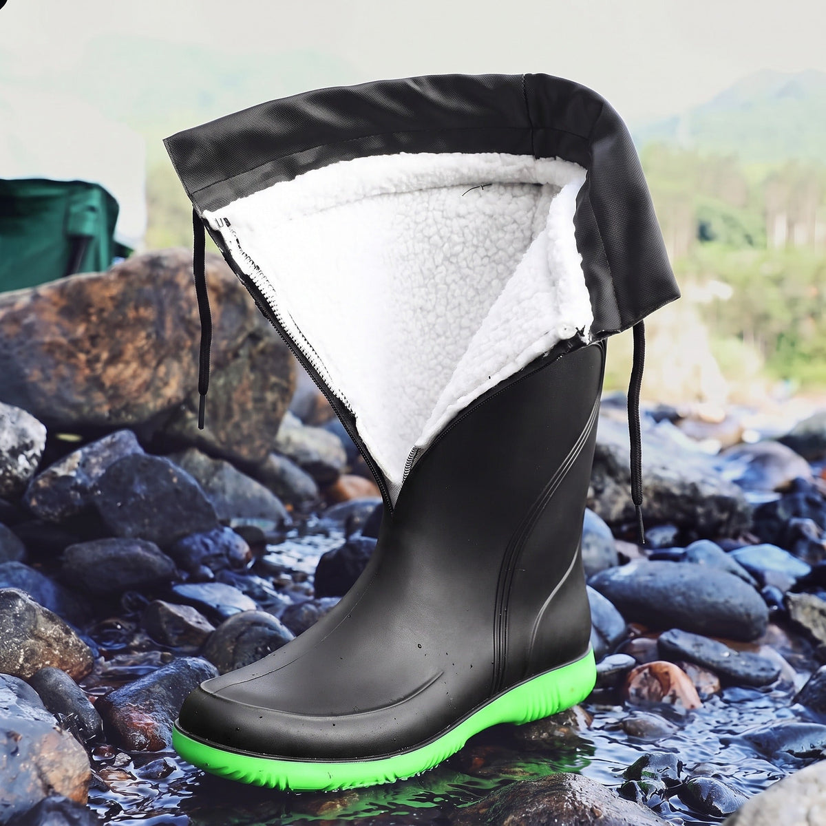 Men's Lined Wellies | Knee-High | Coloured Sole | 3 Colours