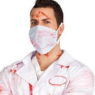 Man wearing bloody white coat costume with matching face mask | Chaps London