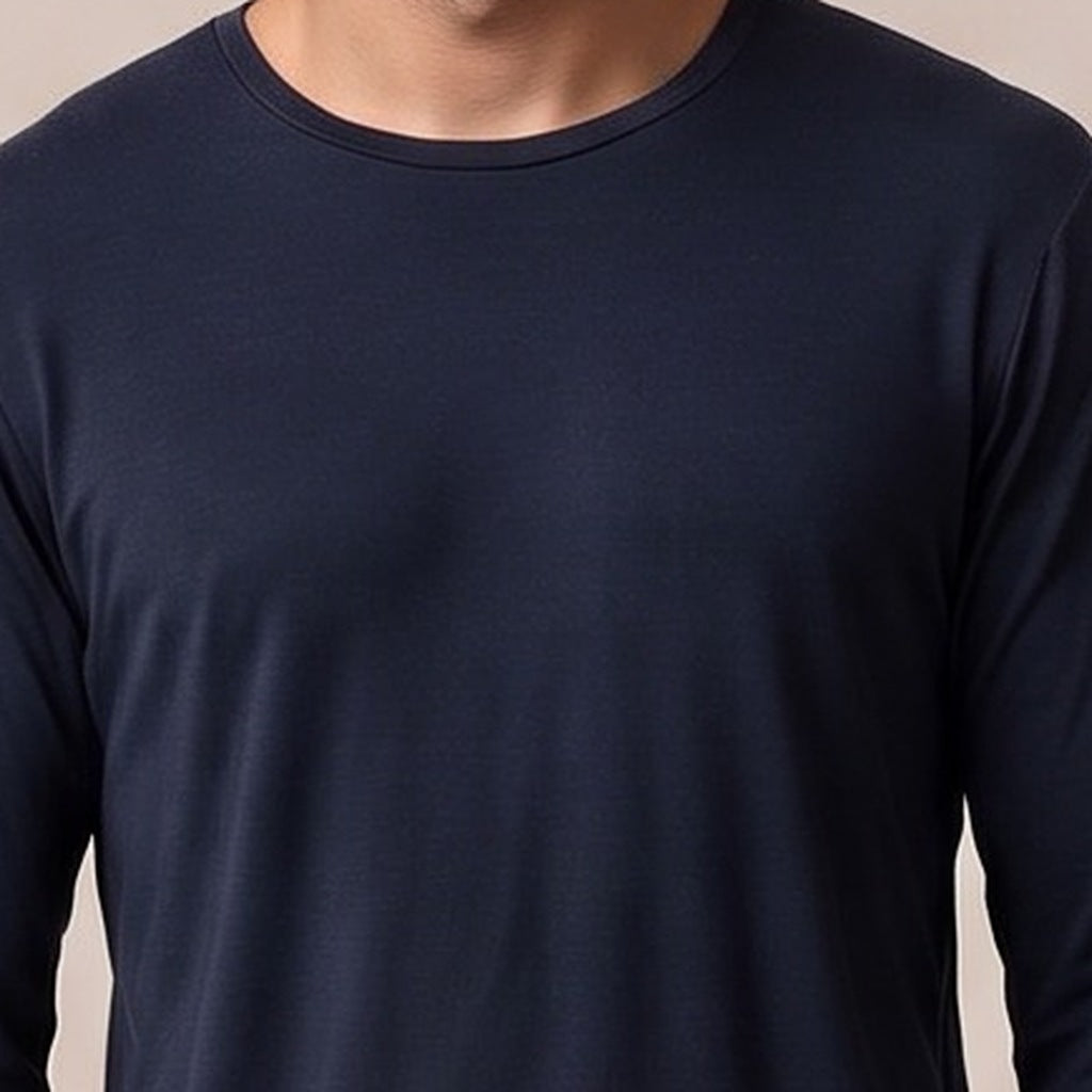 Men's Long Sleeve Pyjamas | Bamboo Viscose | Navy