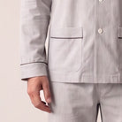 Men's Cotton Twill Pyjamas | Light Grey