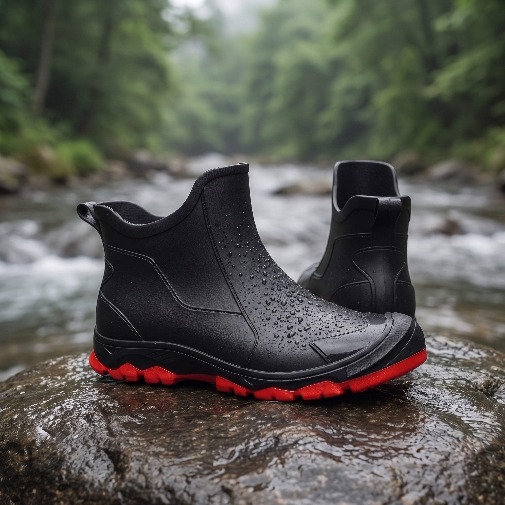 Men's Short Rain Boots | Treaded Sole | 3 Colours