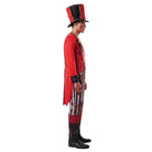 Man wearing red zombie ringmaster costume with black and red top hat | Chaps London